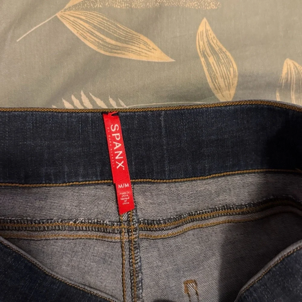 SPANX Dark Blue Skinny Jeans Size M - Picture 5 of 8